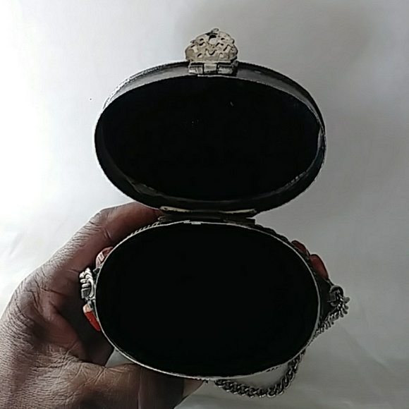 Vintage Sajai Metal & Precious Stone Purse - Picture 4 of 8